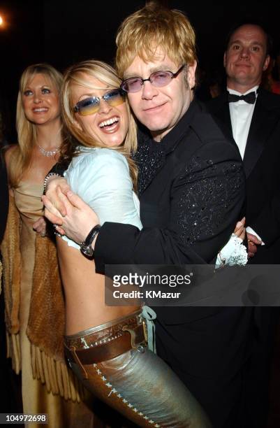 Anastacia and Sir Elton John during The 10th Annual Elton John AIDS Foundation InStyle Party - Inside at Moomba Restaurant in Hollywood, California,...