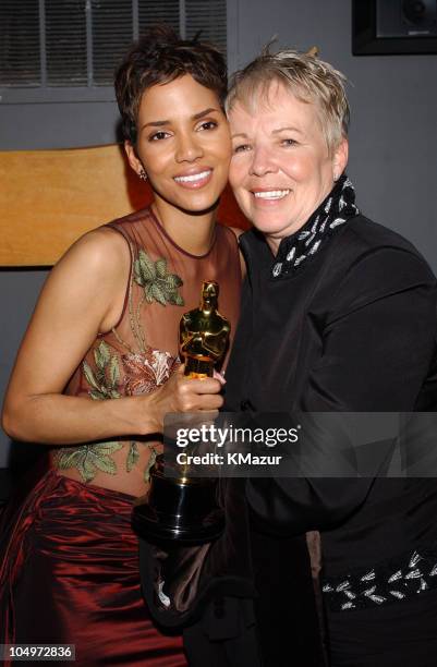 Halle Berry and mom during The 10th Annual Elton John AIDS Foundation InStyle Party - Inside at Moomba Restaurant in Hollywood, California, United...