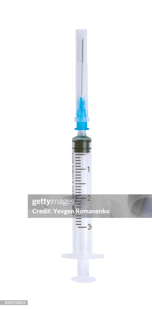 Syringe isolated on white background