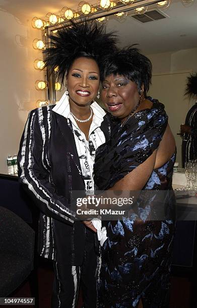 Patti LaBelle and Dr. Nina Simone during The 12th Annual Rainforest Foundation Concert - Backstage at Carnegie Hall in New York City, New York,...