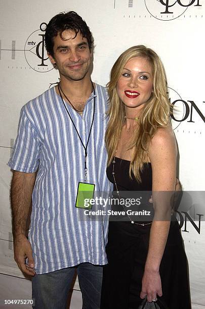 Johnathon Schaech & Christina Applegate during MTV Icon Honors Aerosmith - Arrivals at Sony Pictures Studios in Culver City, California, United...