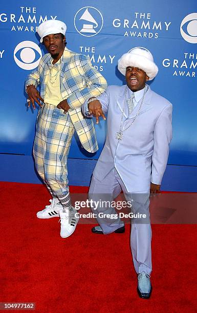 Andre 3000 and Big Boi of OutKast during 44th GRAMMY Awards - Arrivals at Staples Center in Los Angeles, California, United States.