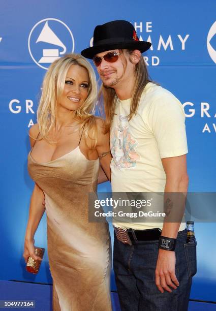 Pamela Anderson & Kid Rock during 44th GRAMMY Awards - Arrivals at Staples Center in Los Angeles, California, United States.