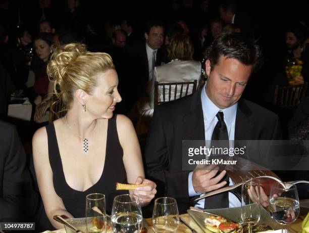 Lisa Kudrow and Matthew Perry during The 8th Annual Screen Actors Guild Awards - Audience at Shrine Auditorium in Los Angeles, California, United...