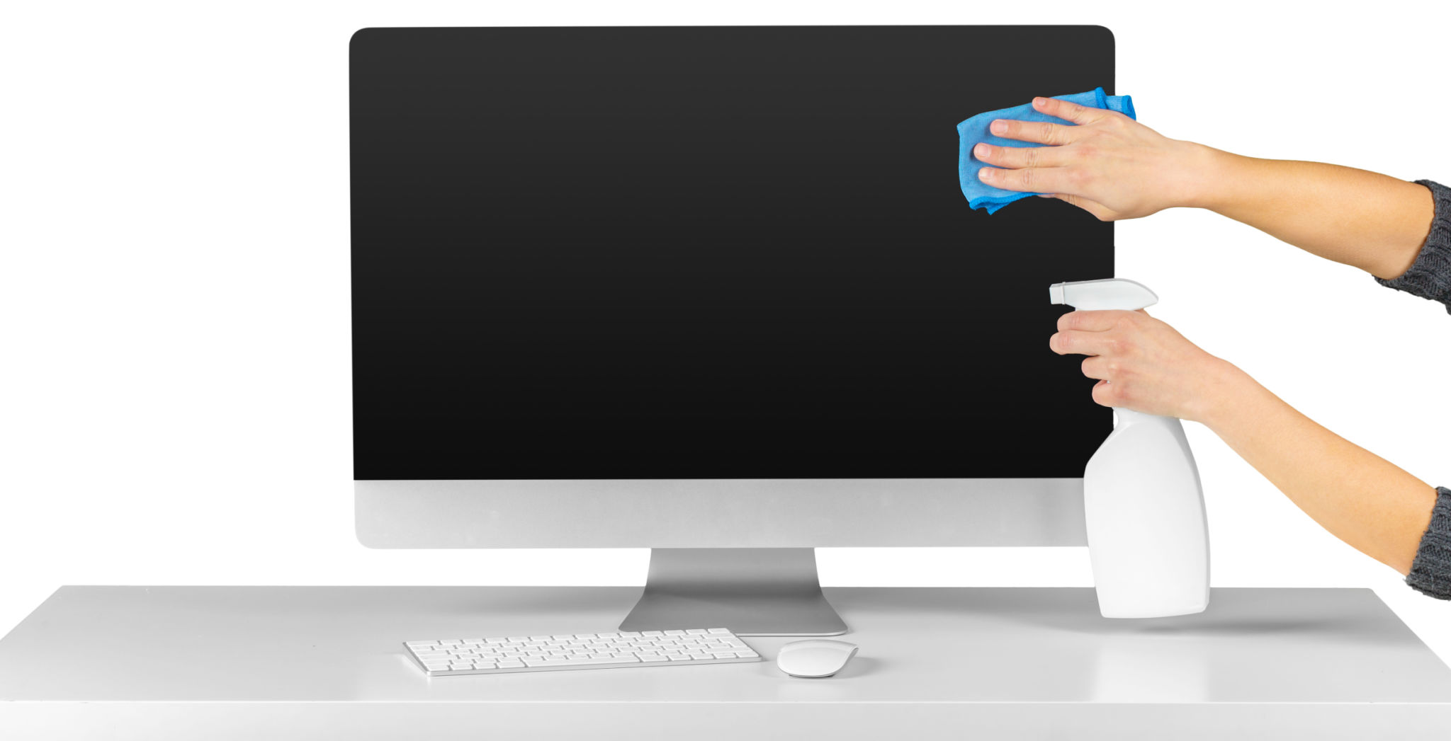 cleaning computer surface