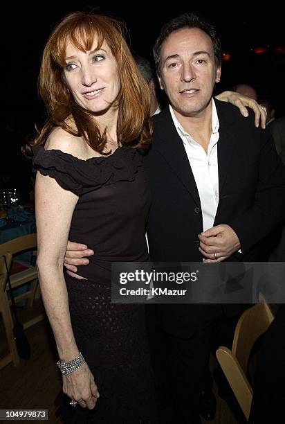 Bruce Springsteen and Patti Scialfa during 15th Annual Nordoff-Robbins Silver Clef Award Dinner & Auction at Roseland Ballroom in New York City, New...