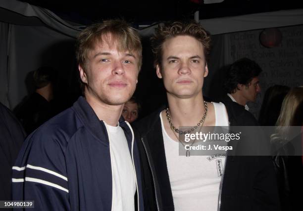 David Tom & Shane West during "Resident Evil" Premiere After Party at the GQ Lounge at GQ Lounge in Los Angeles, California, United States.