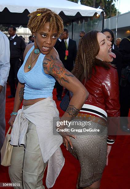 Debra Wilson and Jill-Michele Melean of 'Mad TV' during The 16th Annual Soul Train Music Awards - Arrivals at L.A. Sports Arena in Los Angeles,...