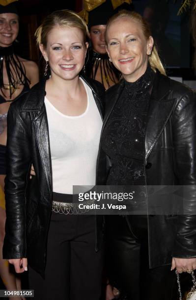Melissa Joan Hart & mother Paula Hart during Cannes 2002 - "Searching for Debra Winger" Dinner in Cannes, France.