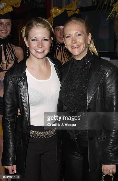 Melissa Joan Hart & mother Paula Hart during Cannes 2002 - "Searching for Debra Winger" Dinner in Cannes, France.