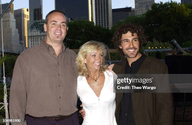 Richard Hatch, Tina Wesson and Ethan Zohn during "Survivor: Marquesas" Season Finale - Arrivals at Central Park in New York City, New York, United...