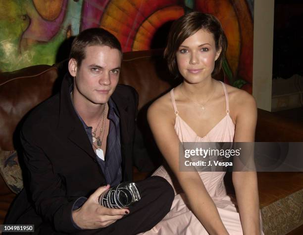 Shane West and Mandy Moore during Movieline's 4th Annual Young Hollywood Awards - Inside at The Highlands in Hollywood, California, United States.