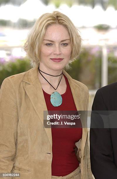 Sharon Stone during Cannes 2002 - "Official Jury" Photo Call at Palais Des Festivals in Cannes, France.