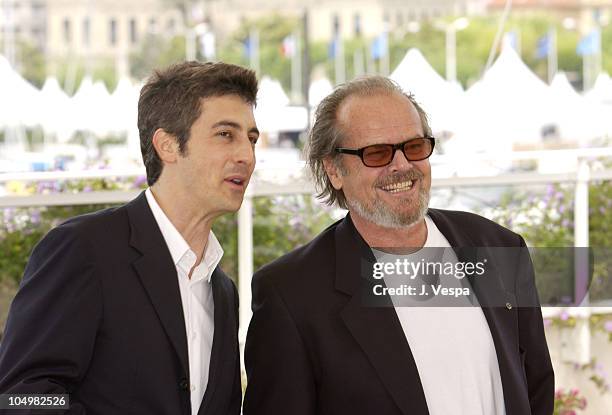 Director Alexander Payne and Jack Nicholson during Cannes 2002 - "About Schmidt" Photo Call at Palais des Festivals in Cannes, France.