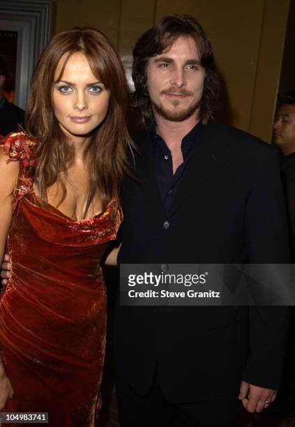 Izabella Scorupco & Christian Bale during "Reign of Fire" Premiere at Mann's Village in Westwood, California, United States.
