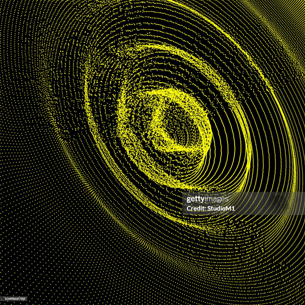 3d Ripple Backdrop 3d Wavy Background With Ripple Effect Vector Illustration With Particle ...