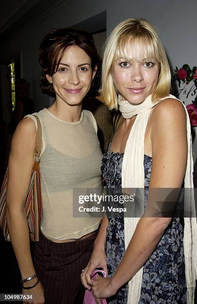 Michelle Clunie and Jennifer Sky during The Cabana Beauty Buffet - Day 1 at The Chateau Marmont Hotel in Los Angeles, California, United States.