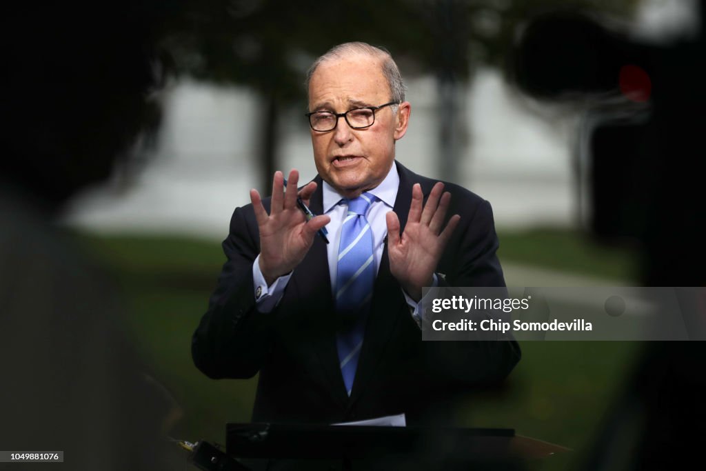 White House Economic Adviser Larry Kudlow Speaks The Media Outside The White House