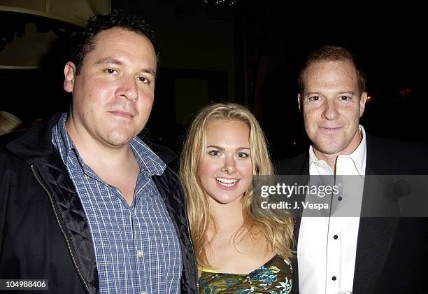 Jon Favreau, Laura Bell Bundy and New Line's Toby Emmerich