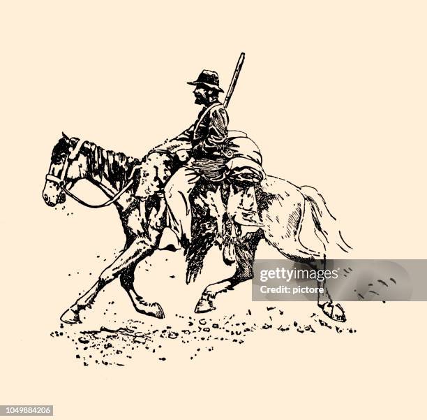 union army (xxxl) - civil war union stock illustrations