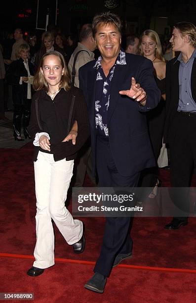 Don Johnson and daughter Dakota during "Harry Potter and The Sorcerer's Stone" Los Angeles Premiere at Mann Village Theatre in Westwood, California,...