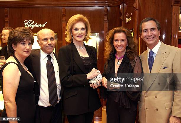 Mordechai Yerushalmi, Phyllis McGuire, Caroline Gruosi-Scheufele, Owner of Chopard and Thierry Chaunu, President of Chopard USA