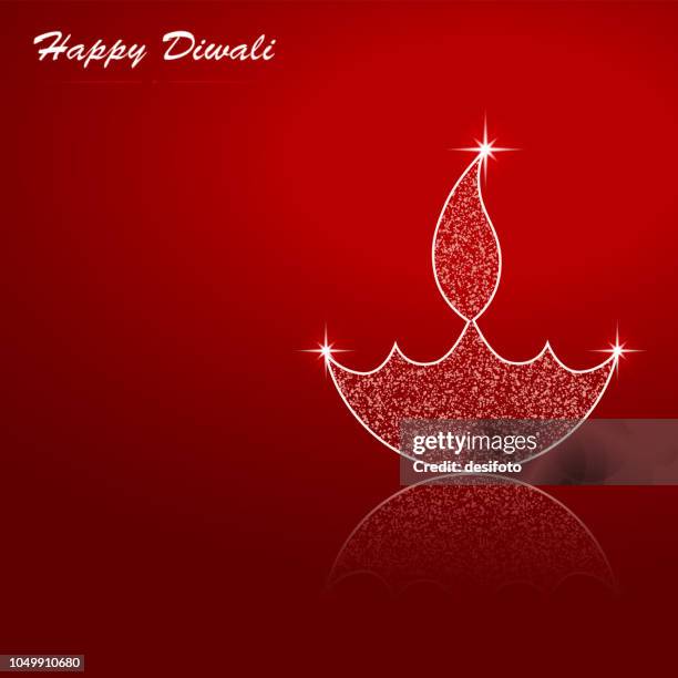 vector illustration of an illuminated diya . happy diwali greetings - diwali greetings stock illustrations