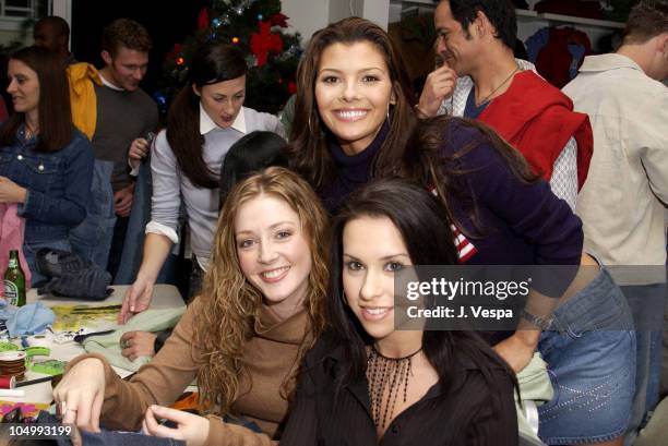 Jennifer Finnegan, Ali Landry, & Lacey Chabert during American Eagle Outfitters Customization Workshop at American Eagle Outfitters Showroom in Los...