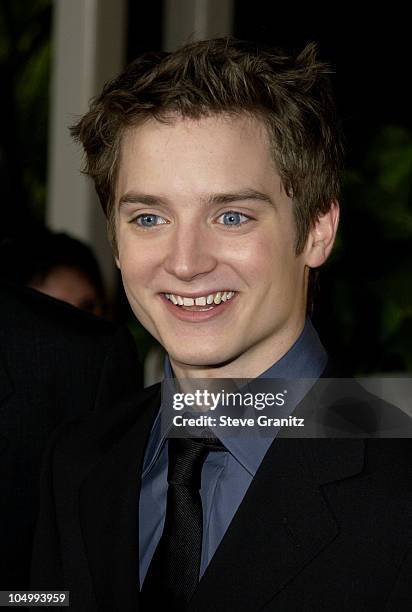 Elijah Wood arriving at the AFI Awards 2001 at the Beverly Hills Hotel in Beverly Hills, California.
