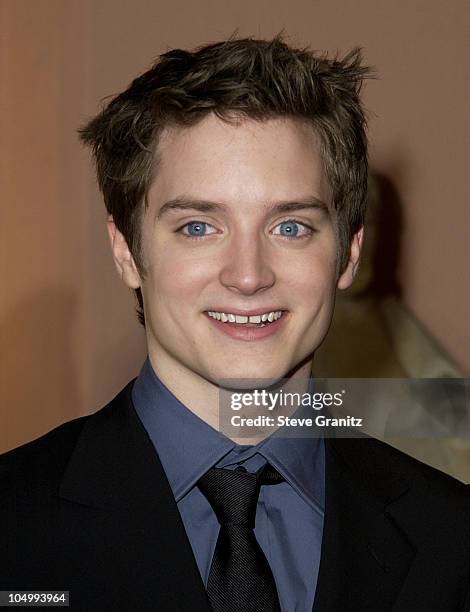 Elijah Wood arriving at the AFI Awards 2001 at the Beverly Hills Hotel in Beverly Hills, California.
