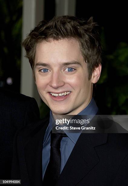 Elijah Wood arriving at the AFI Awards 2001 at the Beverly Hills Hotel in Beverly Hills, California.