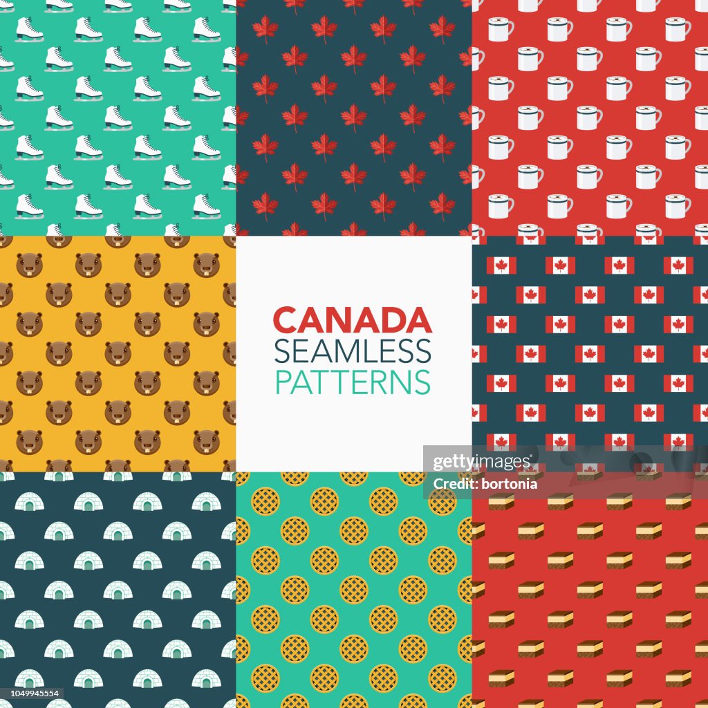 Canada Seamless Pattern Set