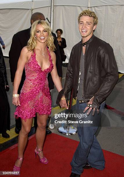 Britney Spears and Justin Timberlake during The 29th Annual American Music Awards - Arrivals at The Shrine Auditorium in Los Angeles, California,...