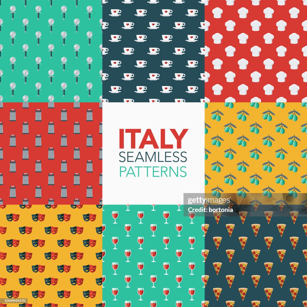 Italien Patterns Simple Italy Seamless Pattern Set High-Res Vector Graphic - Getty Images