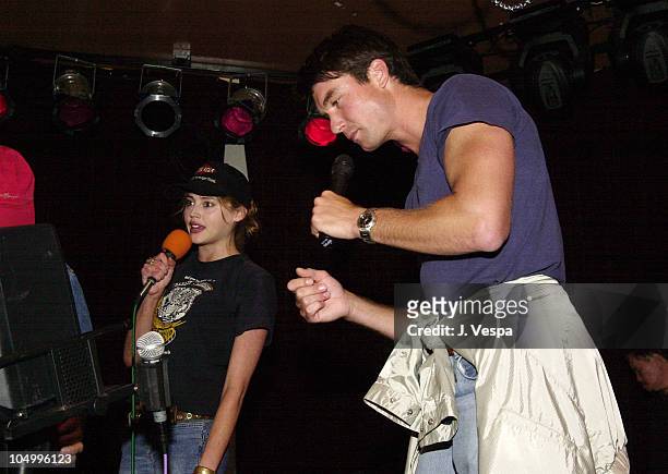 Estella Warren & Jerry O'Connell during GQ Lounge Karaoke Night at GQ Lounge in Los Angeles, California, United States.