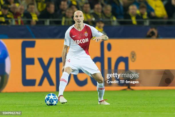 Andrea Raggi of Monaco controls the ball during the Group A match of the UEFA Champions League between Borussia Dortmund and AS Monaco at Signal...