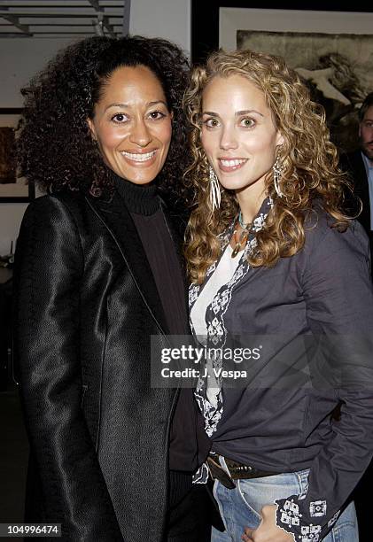 Tracee Ellis Ross & Elizabeth Berkley during Greg Lauren Art Opening - Los Angeles at Bergamot Station - BGH Gallery in Santa Monica, California,...