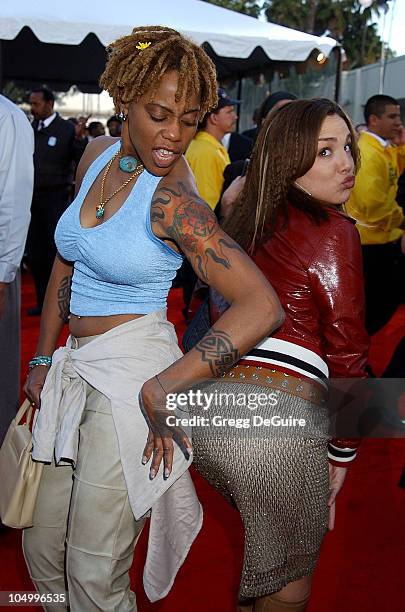 Debra Wilson and Jill-Michele Melean of 'Mad TV' during The 16th Annual Soul Train Music Awards - Arrivals at L.A. Sports Arena in Los Angeles,...