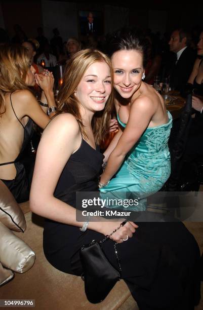 LeAnn Rimes and Jennifer Love Hewitt during The 10th Annual Elton John AIDS Foundation InStyle Party - Inside at Moomba Restaurant in Hollywood,...