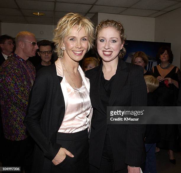 Trudie Styler and Chelsea Clinton during The 12th Annual Rainforest Foundation Concert - Backstage at Carnegie Hall in New York City, New York,...
