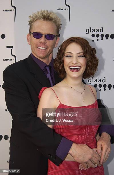 Christopher Titus and Rachel Roth during The 13th Annual GLAAD Media Awards - Los Angeles - Backstage & Dinner at The Kodak Theater in Los Angeles,...