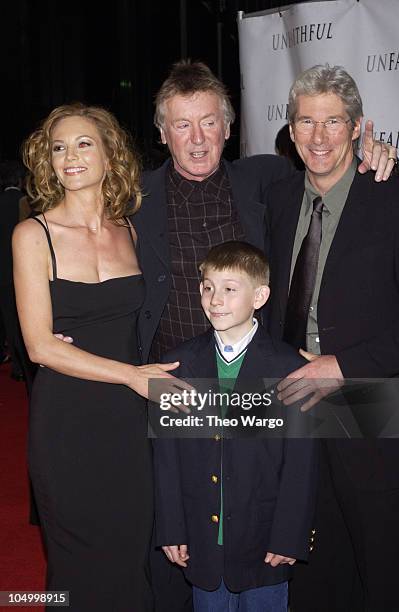 Diane Lane, director Adrian Lyne, Erik Per Sullivan and Richard Gere