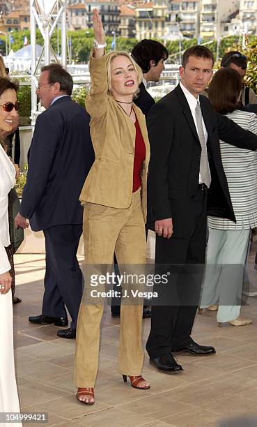 Sharon Stone during Cannes 2002 - "Official Jury" Photo Call at Palais Des Festivals in Cannes, France.