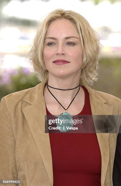 Sharon Stone during Cannes 2002 - "Official Jury" Photo Call at Palais Des Festivals in Cannes, France.