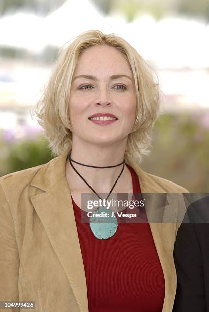 Sharon Stone during Cannes 2002 - "Official Jury" Photo Call at Palais Des Festivals in Cannes, France.