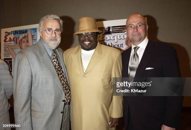 Tony Martell, Cedric the Entertainer, and David Granger, Editor-in-Chief of Esquire