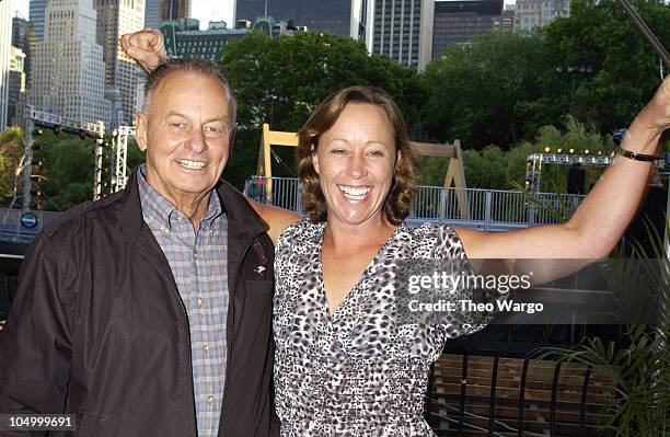 Rudy Boesch and Susan Hawk during "Survivor: Marquesas" Season Finale - Arrivals at Central Park in New York City, New York, United States.