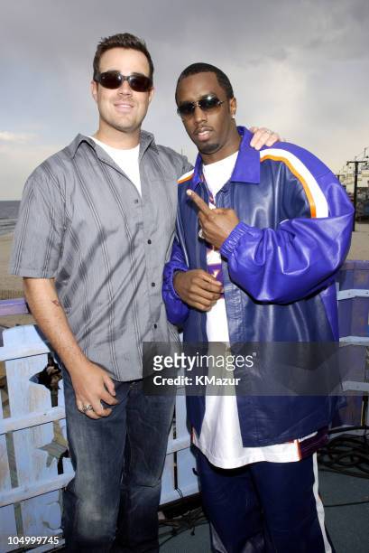 Carson Daly and Sean "P. Diddy" Combs during MTV Summer's Hottest Figures at Beach House in Seaside Heights in Seaside Heights, New Jersey, United...