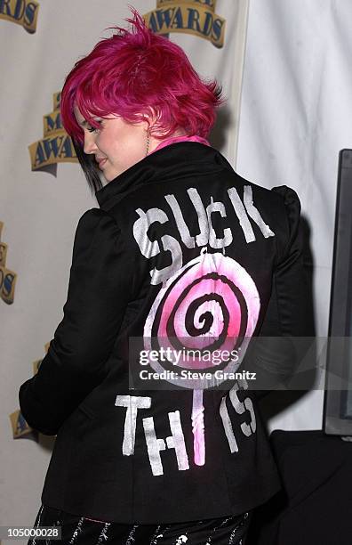 Kelly Osbourne during 2002 MTV Movie Awards - Press Room at The Shrine Auditorium in Los Angeles, California, United States.