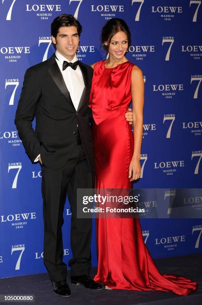 Cayetano Rivera and Eva Gonzalez arrive to the launch party of the new Loewe's fragrance '7' at the Palacio de Cibeles on October 7, 2010 in Madrid,...